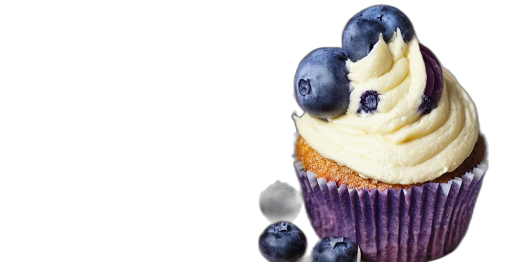 food, blueberry, cupcake, made, cardboard transparent PNG cut-out