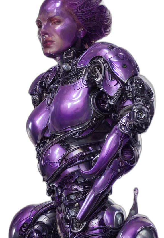 robot, jewelry, dress, cyberpunk, concept art, fantasy art, comic book art, perfectly transparent PNG cut-out