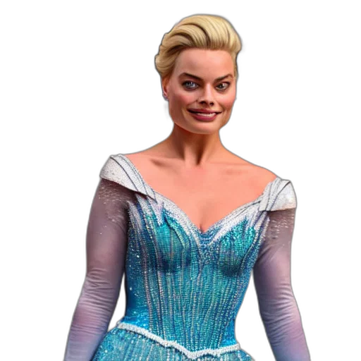 dress, face, 3d render, concept art transparent PNG cut-out