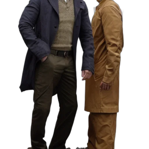 jacket, staff, concept art, photorealistic transparent PNG cut-out
