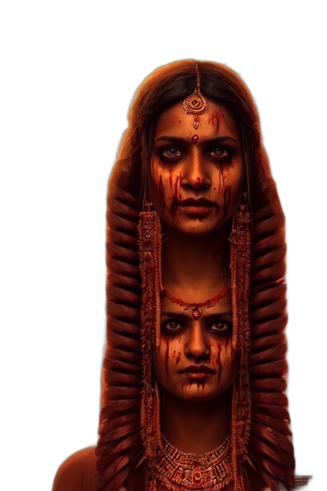 face, mask, concept art, fantasy art, photorealistic, oil painting, red, epic transparent PNG cut-out