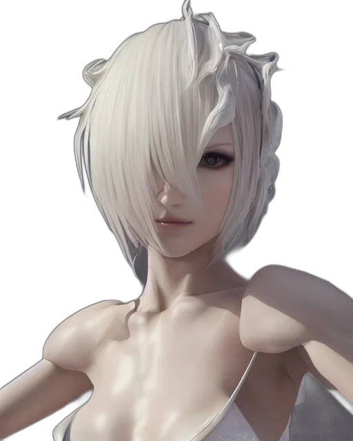 face, creature, hair, mask, concept art, 3d render, fantasy art, photorealistic transparent PNG cut-out