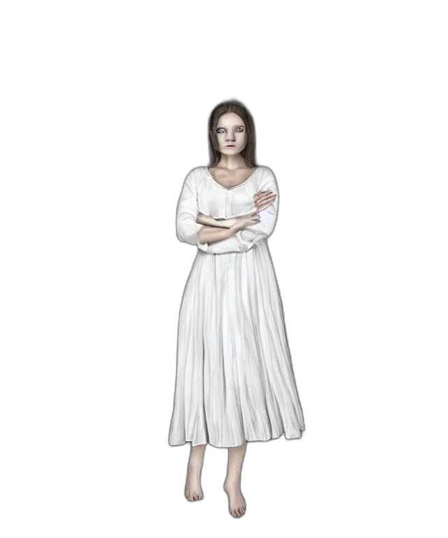 dress, staff, face, jewelry transparent PNG cut-out