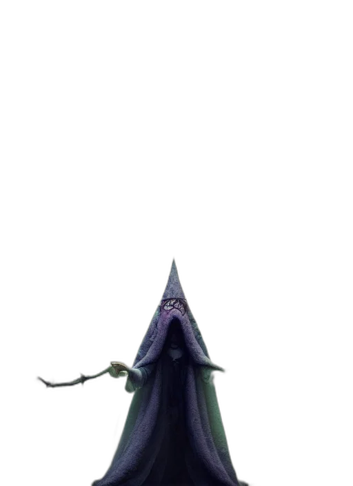 staff, hat, creature, umbrella transparent PNG cut-out