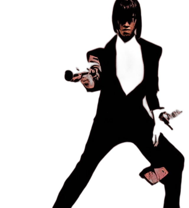 weapon, staff, jacket, comic book art transparent PNG cut-out