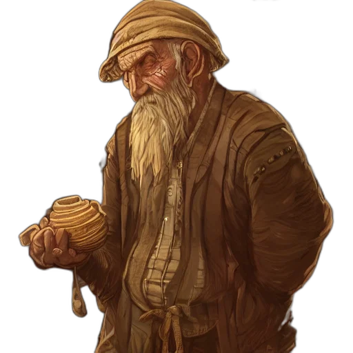 staff, hat, face, food, concept art, fantasy art, photorealistic, oil painting transparent PNG cut-out