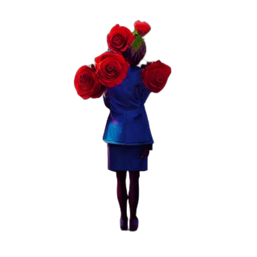 flower, dress, crown, hat, 3d render, concept art, pixel art, fantasy art transparent PNG cut-out