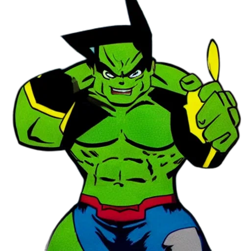 staff, comic book art, concept art, cartoon, pixel art, pikachu, combines, hulk transparent PNG cut-out