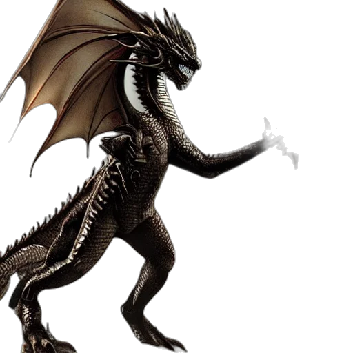 dragon, creature, animal, staff transparent PNG cut-out