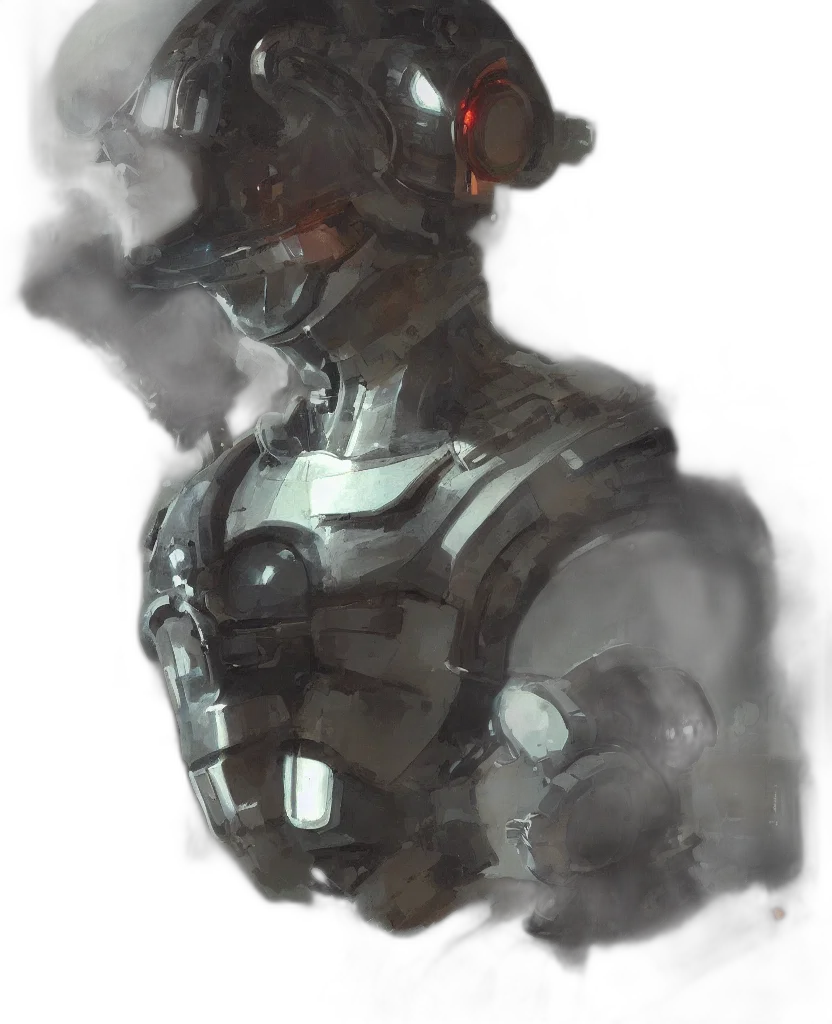 robot, mask, face, weapon transparent PNG cut-out