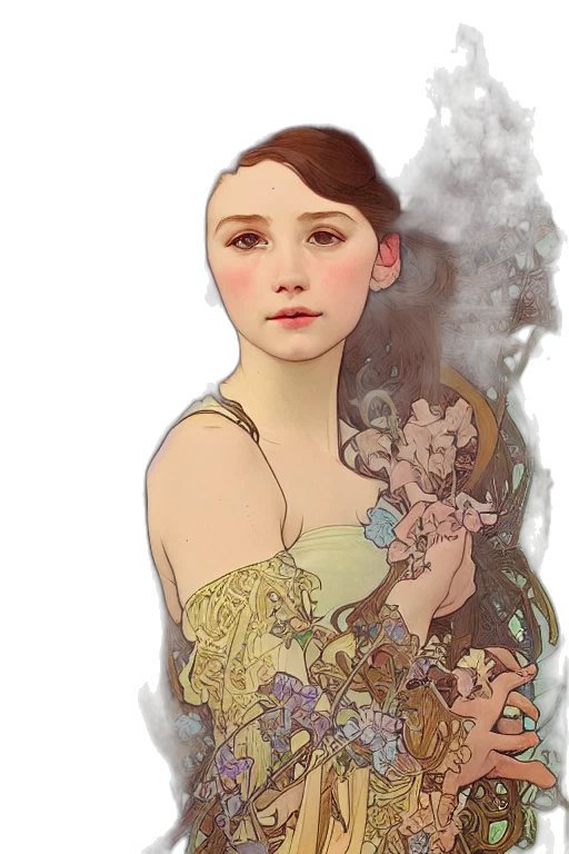 dress, face, crown, fantasy art transparent PNG cut-out