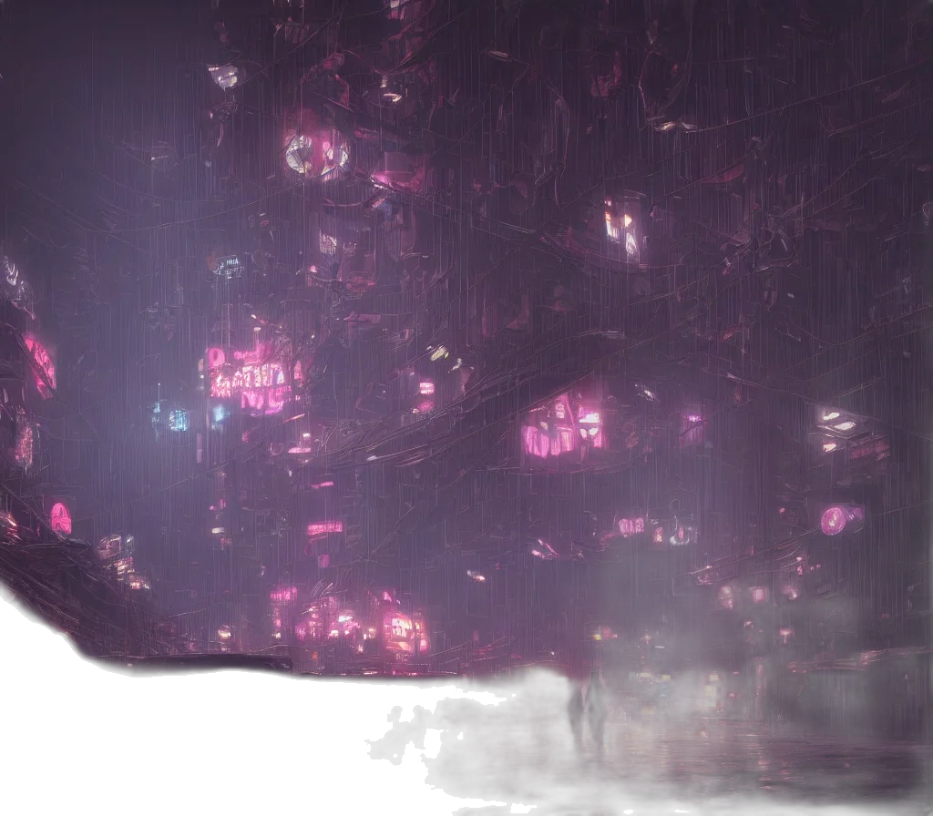 concept art, cyberpunk, 3d render, fantasy art transparent PNG cut-out