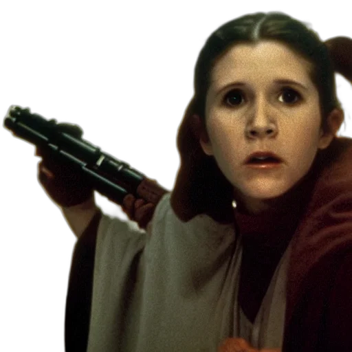 weapon, staff, film, still, carrie, fisher, kid, new transparent PNG cut-out