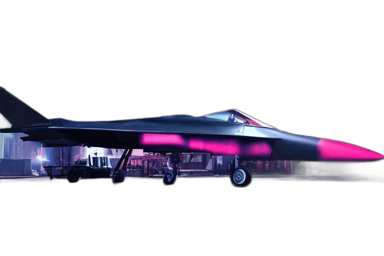 weapon, car, concept art, 3d render, vaporwave, cyberpunk, fighter, jet transparent PNG cut-out