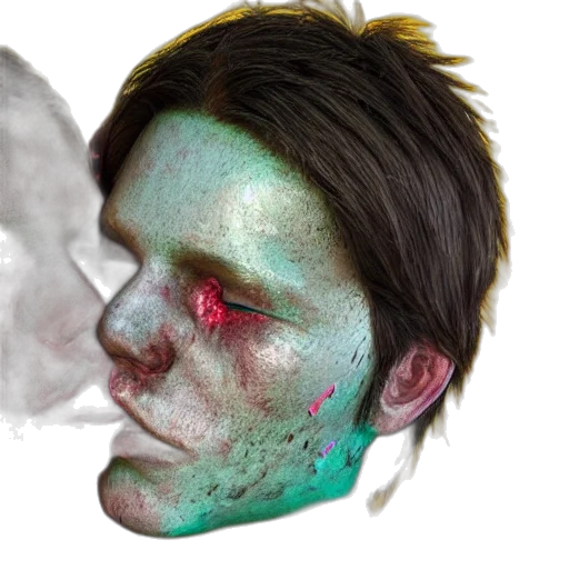 mask, face, creature, photorealistic transparent PNG cut-out