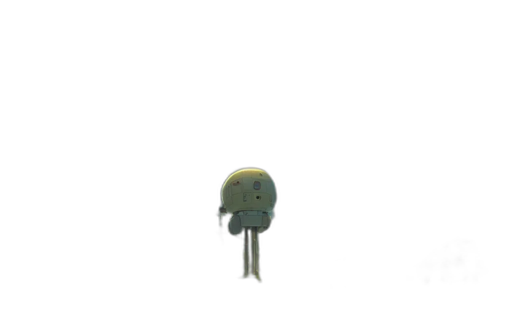 robot, staff, hat, weapon, 3d render, pixel art, concept art, photorealistic transparent PNG cut-out