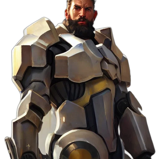 robot, weapon, concept art, fantasy art, comic book art, 3d render, greg, manchess transparent PNG cut-out