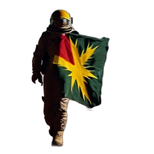 pixel art, concept art, kurdish, astronaut transparent PNG cut-out