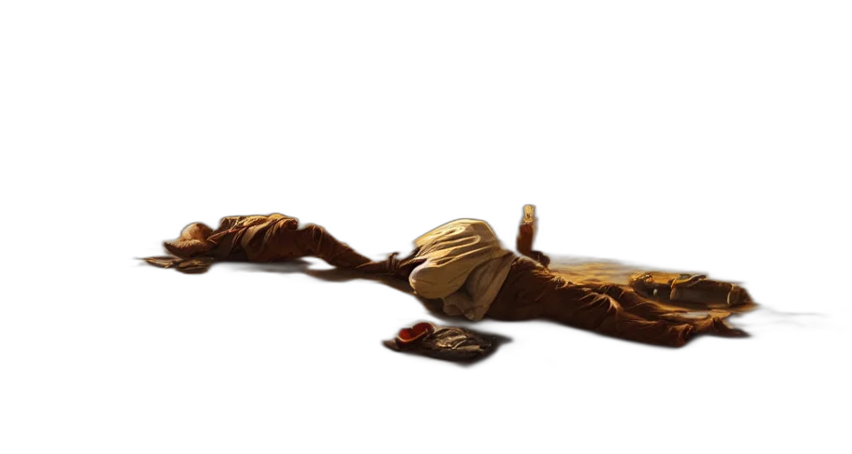 staff, furniture, 3d render, photorealistic, concept art, man, resting, desert transparent PNG cut-out