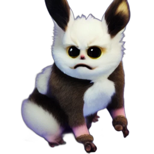 animal, staff, creature, face, 3d render, concept art, pixel art, fantasy art transparent PNG cut-out