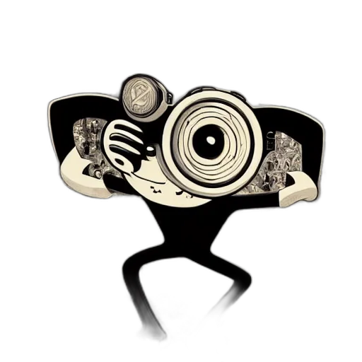 jewelry, robot, staff, mask, cartoon, concept art, comic book art, 3d render transparent PNG cut-out