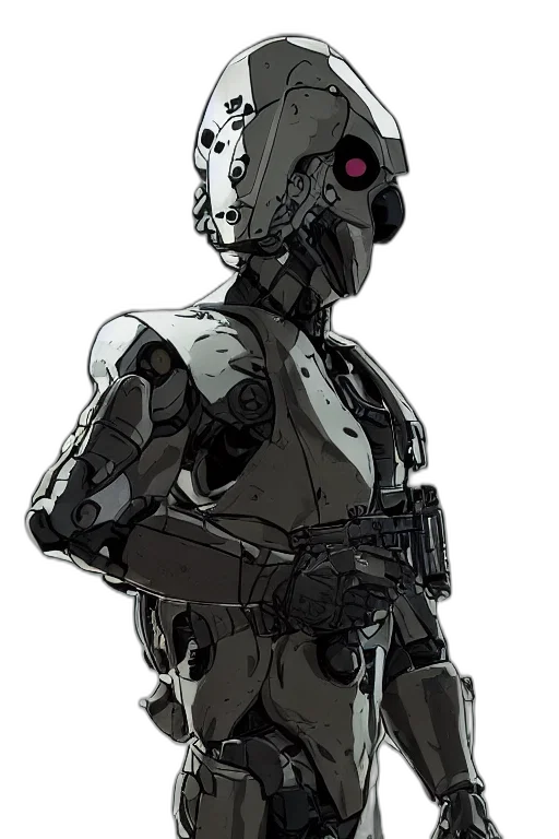 robot, weapon, mask, face transparent PNG cut-out