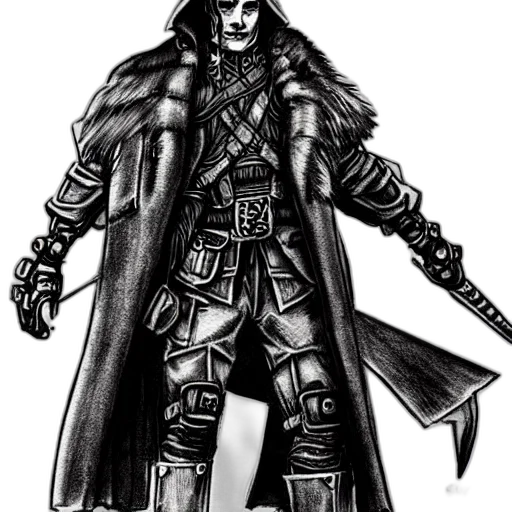 jacket, sword, staff, weapon transparent PNG cut-out