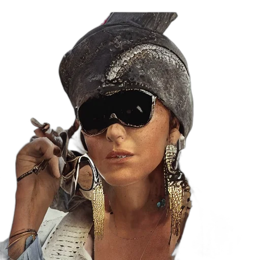 jewelry, hat, staff, face transparent PNG cut-out