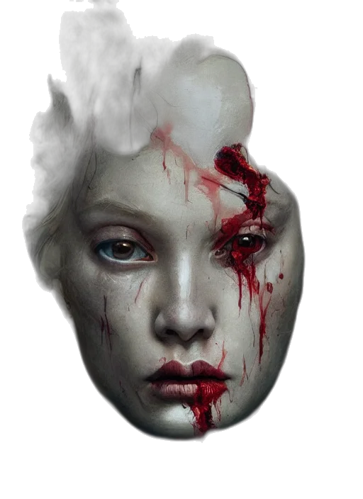 mask, face, robot, photorealistic transparent PNG cut-out