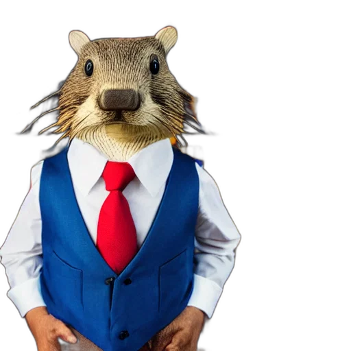 animal, hat, staff, jacket transparent PNG cut-out