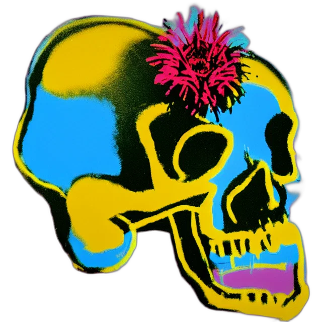 crown, mask, flower, jacket, vaporwave, cyberpunk, concept art, 3d render transparent PNG cut-out