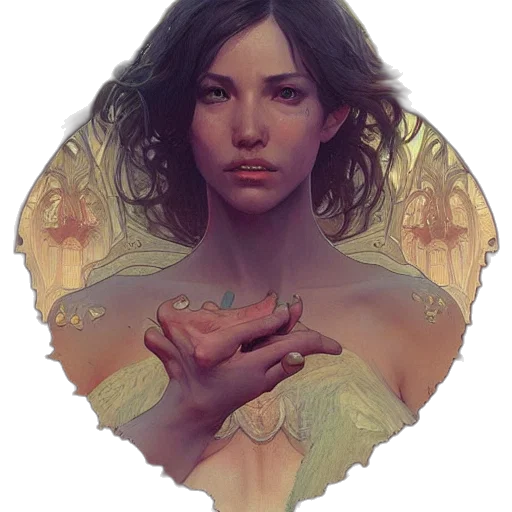 jewelry, face, crown, fantasy art transparent PNG cut-out