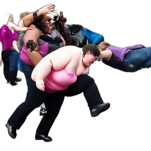 staff, jacket, umbrella, concept art, 3d render, fat, person, falling transparent PNG cut-out