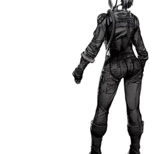 jacket, robot, mask, weapon, concept art, cyberpunk, comic book art, fantasy art transparent PNG cut-out