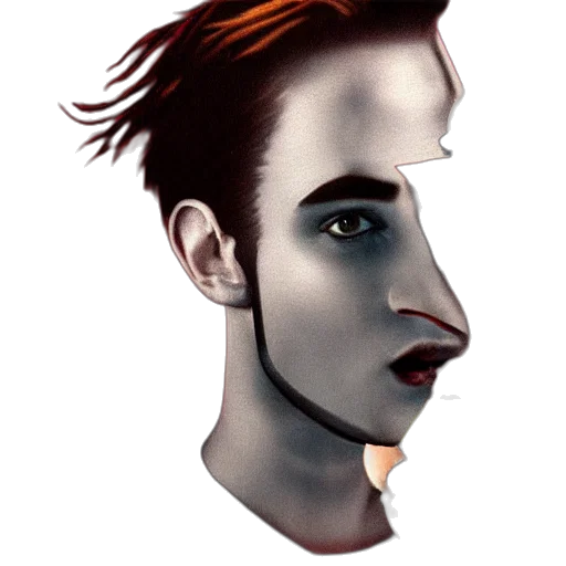 face, mask, hair, robot, photorealistic, cartoon, concept art, 3d render transparent PNG cut-out