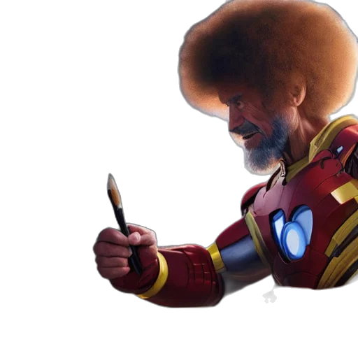hair, staff, robot, weapon, concept art, comic book art, cartoon, watercolor transparent PNG cut-out