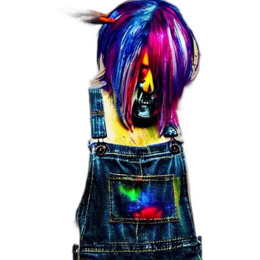 hair, dress, jacket, animal, cyberpunk, photorealistic, concept art, vaporwave transparent PNG cut-out