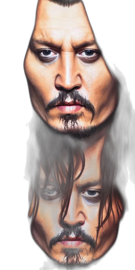 face, mask, photorealistic, watercolor transparent PNG cut-out