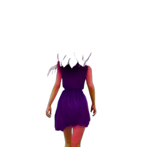 dress, creature, hair, mask transparent PNG cut-out