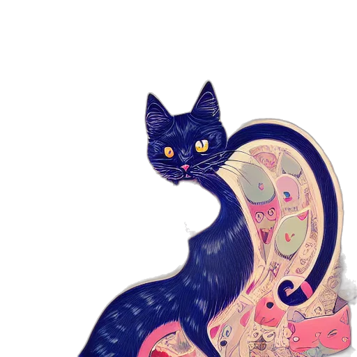 animal, staff, creature, watercolor, fantasy art, pixel art, concept art, blue transparent PNG cut-out