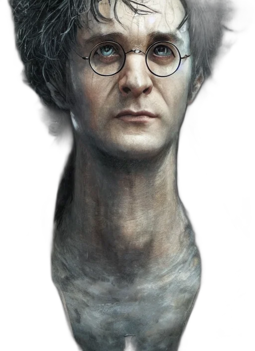 face, creature, hair, staff transparent PNG cut-out