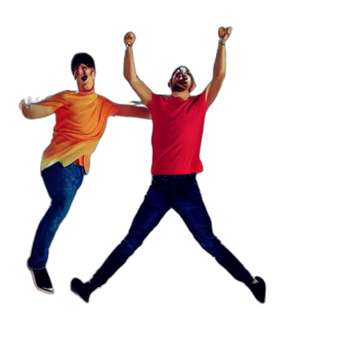 concept art, 3d render, man, jumping transparent PNG cut-out