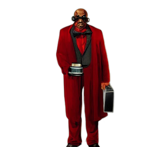 staff, robot, mask, jacket transparent PNG cut-out
