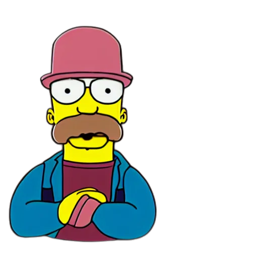 hat, cartoon, concept art, pixel art, walter, white, mike, finger transparent PNG cut-out