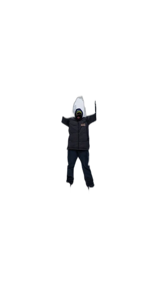 jacket, mask, umbrella, staff transparent PNG cut-out