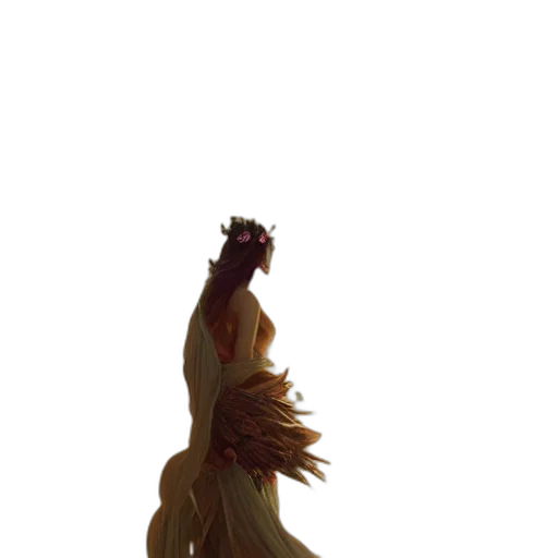 crown, dress, staff, dragon transparent PNG cut-out