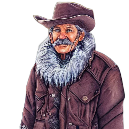 jacket, hat, face, animal transparent PNG cut-out