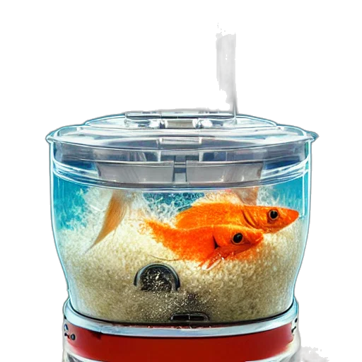 food, photorealistic, underwater, fish, swimming, processor, high, detail transparent PNG cut-out