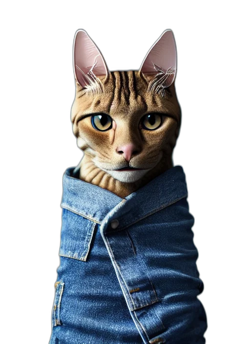 jacket, animal, dress, staff, photorealistic, 3d render, full, head transparent PNG cut-out