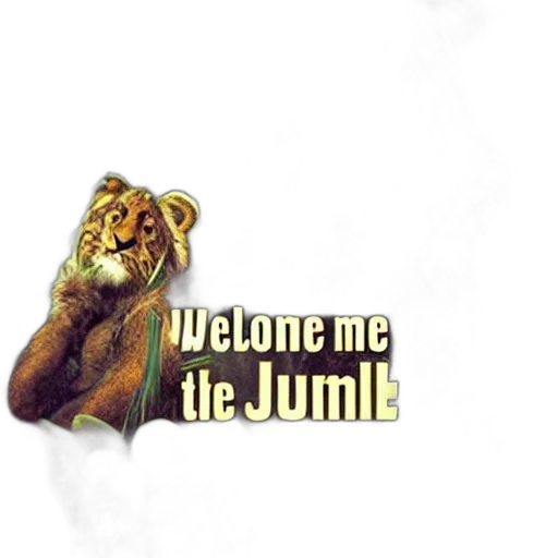 animal, 3d render, welcome, jungle, baby transparent PNG cut-out